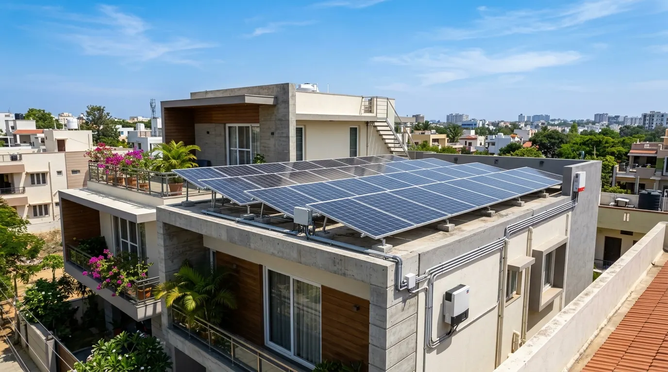 Residential rooftop solar panels